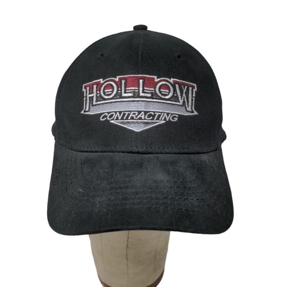 Hollow Contracting The Max Hat Strapback Cap OSFA Black Embroidered Logo - Picture 1 of 12
